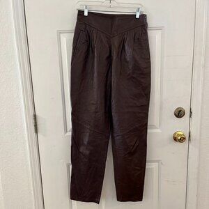 Vintage A Norma Legge N. 83 Del 26-11-73 100% Viscosa Brown Pants Sz 48